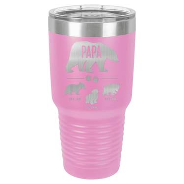 Papa Bear w/ 3 Cubs 30oz Ringneck Tumbler